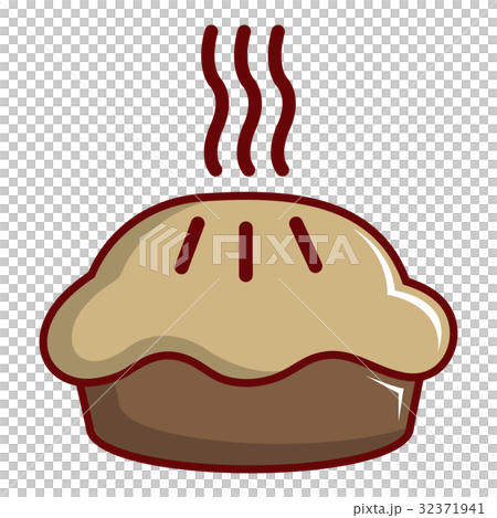 Hot cooked pie icon, cartoon style 32371941