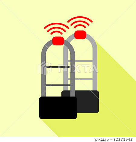 Shoplifter scanner icon, flat style 32371942