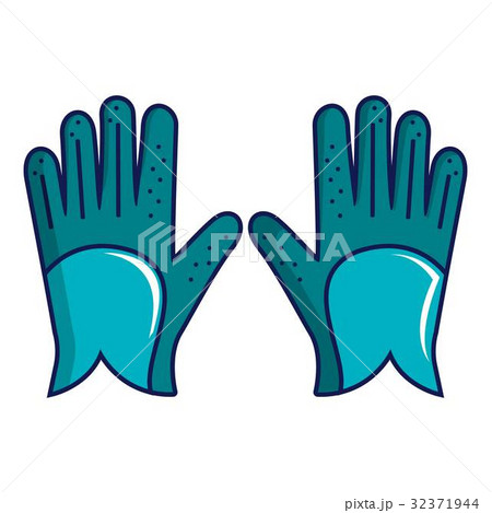 Blue golf gloves icon, cartoon style 32371944