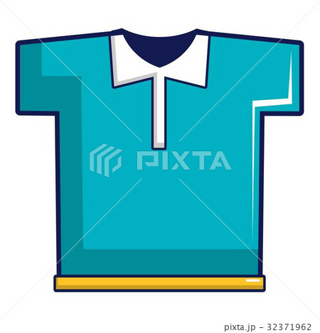 Blue polo shirt icon, cartoon style 32371962