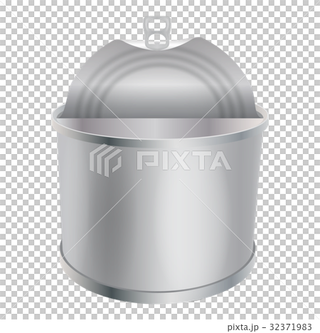 Opened tin can mockup, realistic style 32371983
