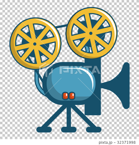 Retro cinema camera icon, cartoon style 32371998