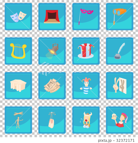 Theatre icon blue app 32372171