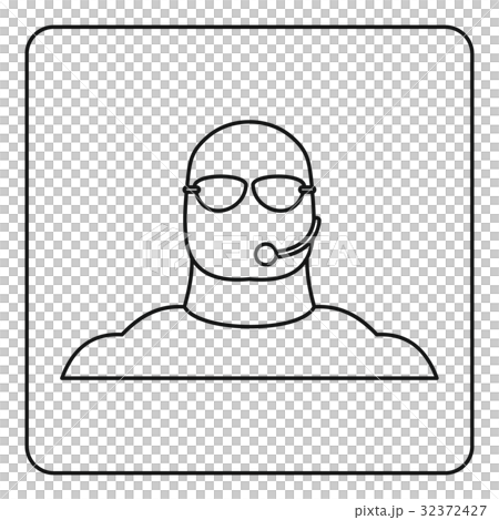 Safety guard man icon outline 32372427