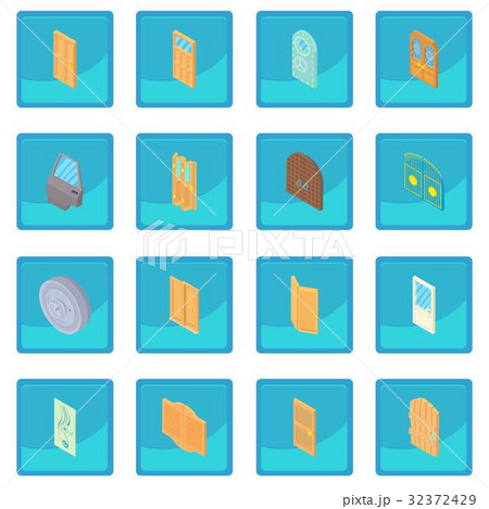 Door icon blue app Door icon blue app 32372429