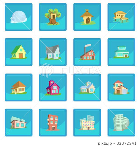 Houses icon blue app 32372541
