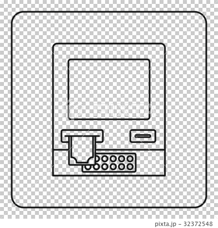 ATM bank cash machine icon outline ATM bank cash machine icon outline 32372548