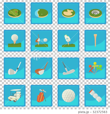 Golf items icon blue app Golf items icon blue app 32372563