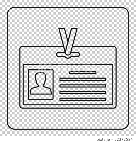 Identification card icon outline Identification card icon outline 32372584