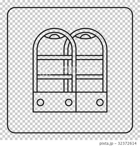 Shop security anti theft sensor gates icon outline Shop security anti theft sensor gates icon outline 32372614