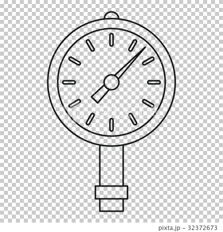 Manometer or pressure gauge icon outline 32372673
