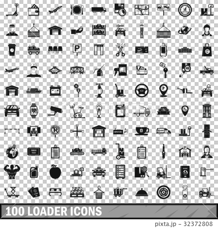 100 loader icons set, simple style - Stock Illustration [32372808] - PIXTA