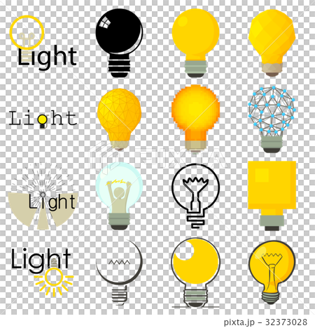 Light lamp icons set, cartoon style - Stock Illustration [32373028] - PIXTA