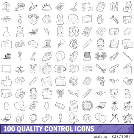 100 quality control icons set, outline style 100 quality control icons set, outline style 32373097