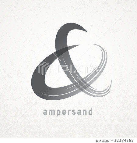 Ampersand. Elegant vector symbol on grunge 32374265