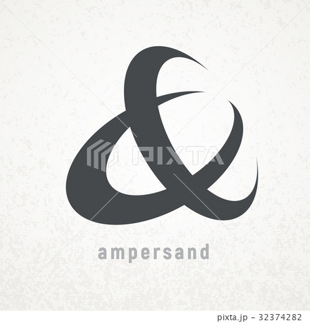 Ampersand. Elegant vector symbol on grunge 32374282