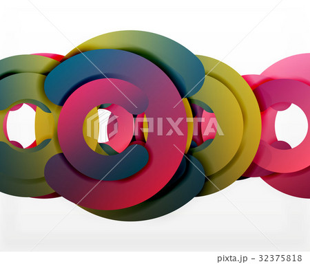 Circle geometric abstract background, colorful 32375818