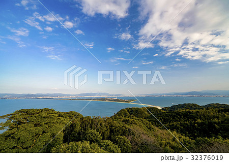 志賀島 海ノ中道の写真素材