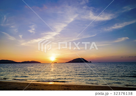 志賀島　勝馬海岸　夕景 32376138