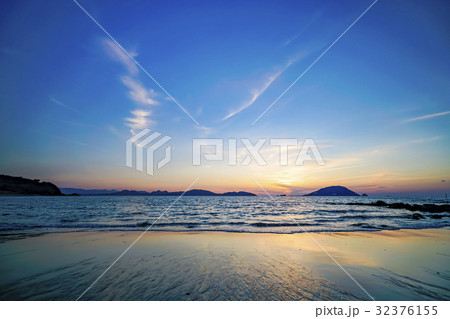 志賀島　勝馬海岸　夕景 32376155