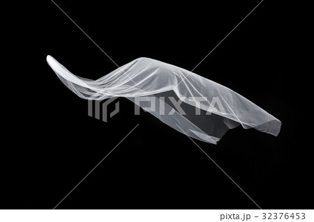 wedding white Bridal veil isolated on black wedding white Bridal veil isolated on black 32376453