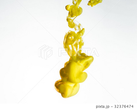 Ink swirl in water isolated on white background 32376474