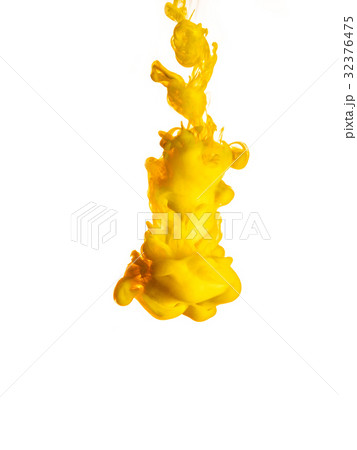 Ink swirl in water isolated on white background 32376475