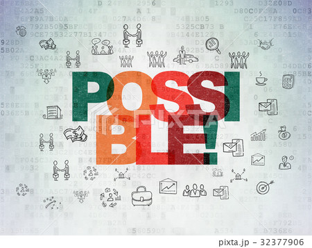 Business concept: Possible! on Digital Data Paper 32377906