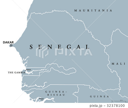 Senegal political map Senegal political map 32378100