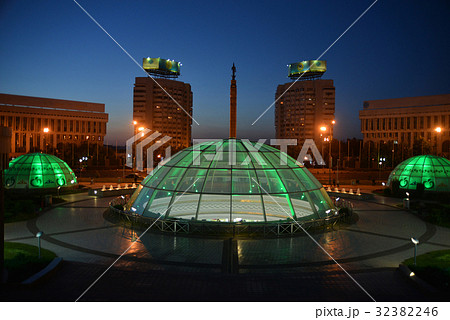 Evening illumination in Almaty Evening illumination in Almaty 32382246