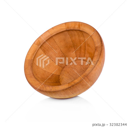 wood bowl , Salad Bowl on white background 32382344