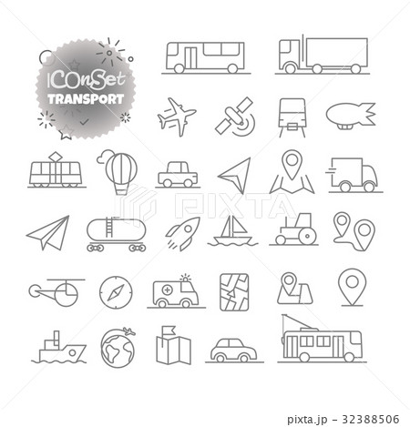 Web and mobile app outline icons set 32388506