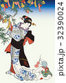 歌川国貞 豊歳五節句遊 七夕のイメージイラスト 32390024
