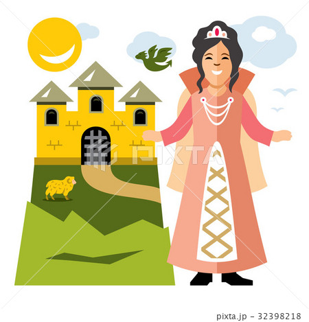Vector Princess. Flat style colorful Cartoon Vector Princess. Flat style colorful Cartoon 32398218