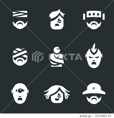 Vector Set of Nuthouse people Icons. Vector Set of Nuthouse people Icons. 32398219