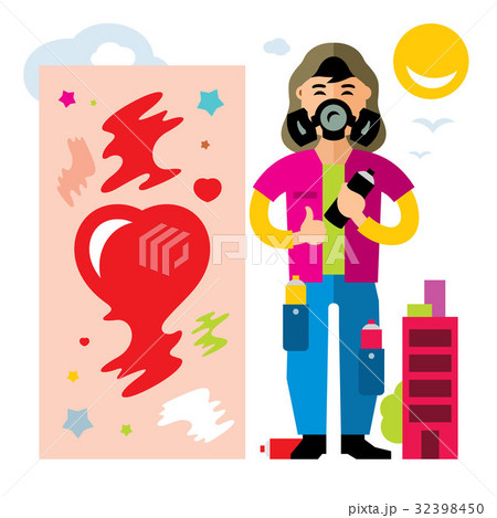 Vector Urban graffiti artist.  32398450