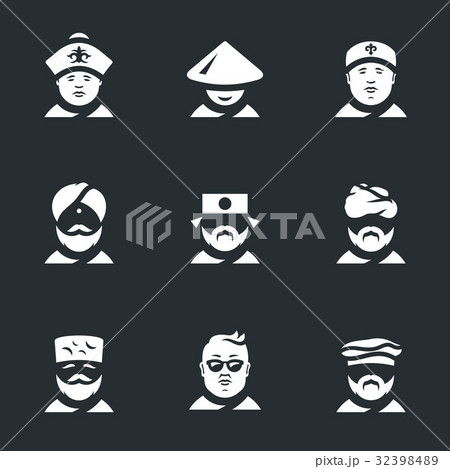 Vector Set of Nation people Icons. Vector Set of Nation people Icons. 32398489