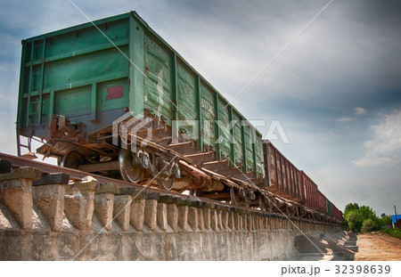 railway truck parked railway truck parked 32398639