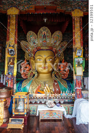 Future buddha at Thiksey Monastery in India Future buddha at Thiksey Monastery in India 32399501