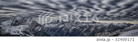 Landscape at sunset from Sella Pass Landscape at sunset from Sella Pass 32400171