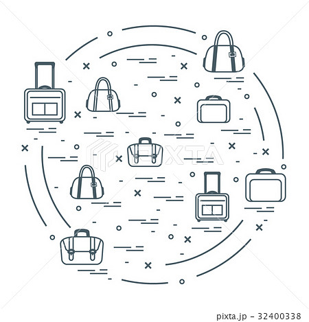 Vector with different bag and suitcases for travel Vector with different bag and suitcases for travel 32400338