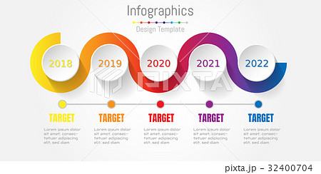 Colorful infographic template for business path 32400704