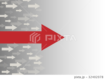 Leadership concept with red arrow among white Leadership concept with red arrow among white 32402078