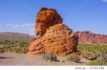 The wonderfuls landscape in the Valley of Fire in The wonderfuls landscape in the Valley of Fire in 32402588
