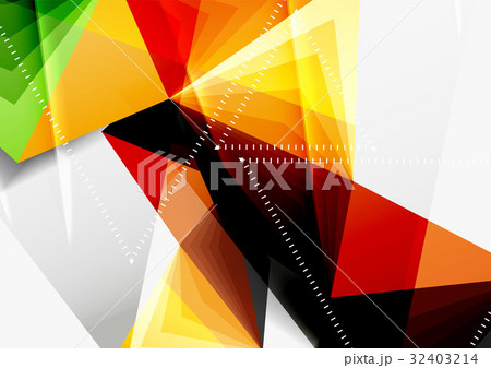 Vector low poly style 3d triangle line 32403214