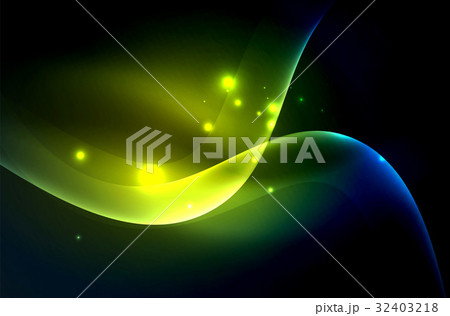 Smoky glowing waves in the dark 32403218