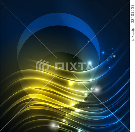 Glowing futuristic lines Glowing futuristic lines 32403355