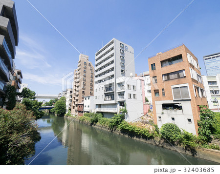 名古屋市都市風景　五條橋から堀川南方面を望む 32403685