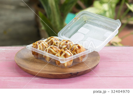 Japanese food Tako Yaki on Box 32404970
