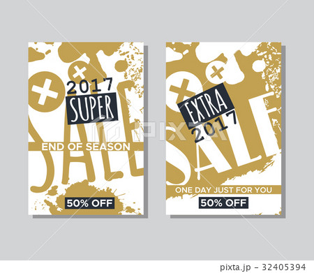 Collection of sale and other typography flyer 32405394